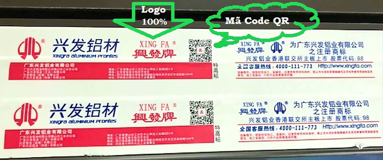 nhôm xingfa nhập khẩu chính hãng